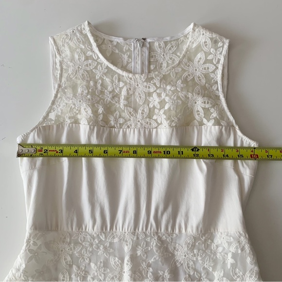 Calvin Klein floral organza lace shift dress ivory size 8 - Picture 8 of 9